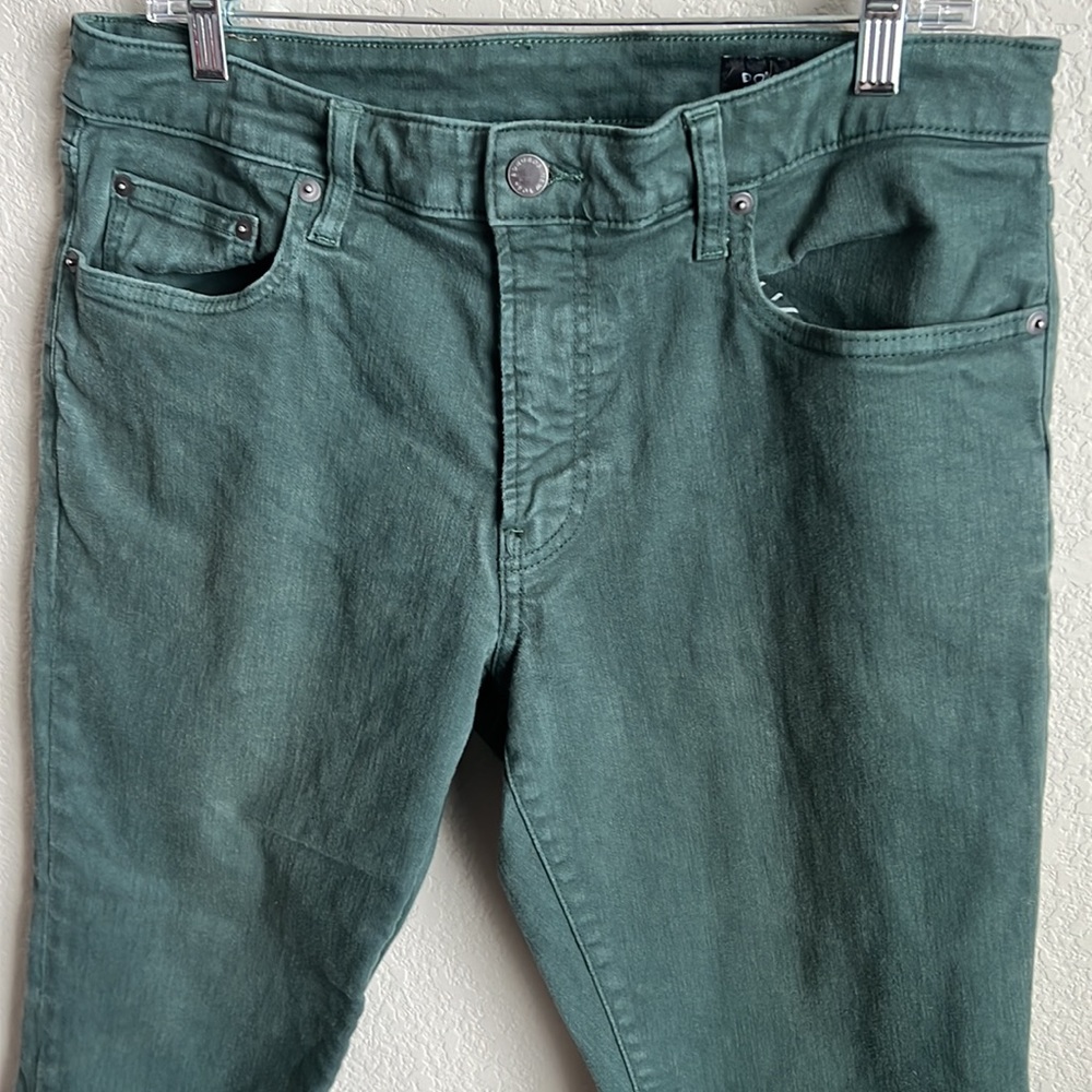 Bonobos Green Denim Jeans Size 35/28 Tailored Fit